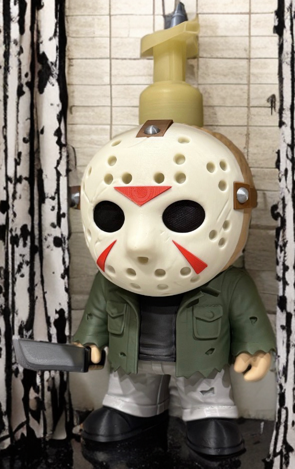 Jason Voorhees Soap Dispenser Holder | Friday the 13th Horror Bathroom Decor